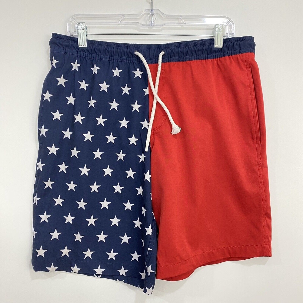 GAP Swim Trunks‎ Men's M Red White Blue American Flag Patriotic Board Shorts